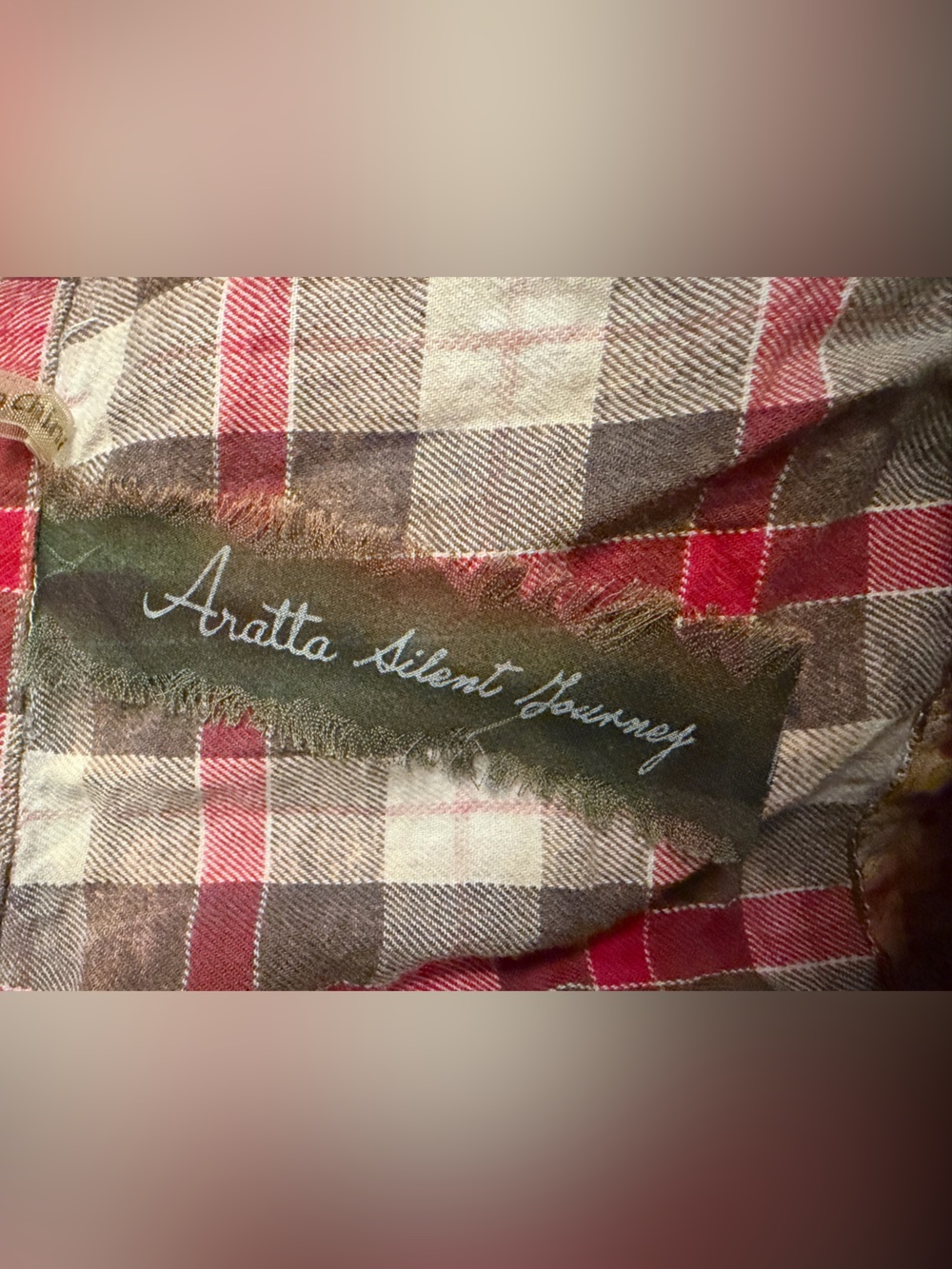 Aratta Silent Journey Mandala Plaid Paisley Mixed Print Flannel Tunic L - Picture 5 of 5